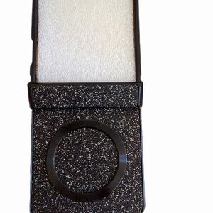 Black Glitter Phone Case with Ring Holder